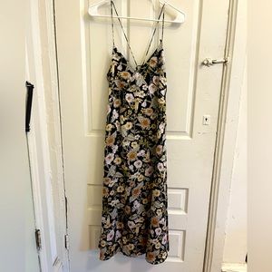 H&M sleeveless black floral dress